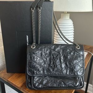 YSL - Baby Niki Leather Shoulder bag black